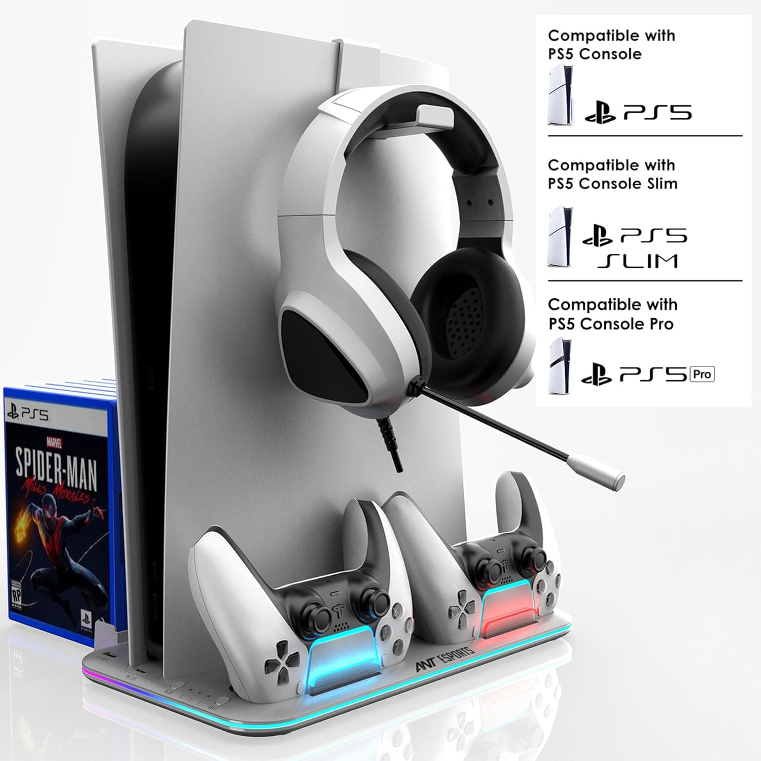 Open-box Ant Esports Dock5 RGB with Cooling Fan and Dual Controller Charger Station