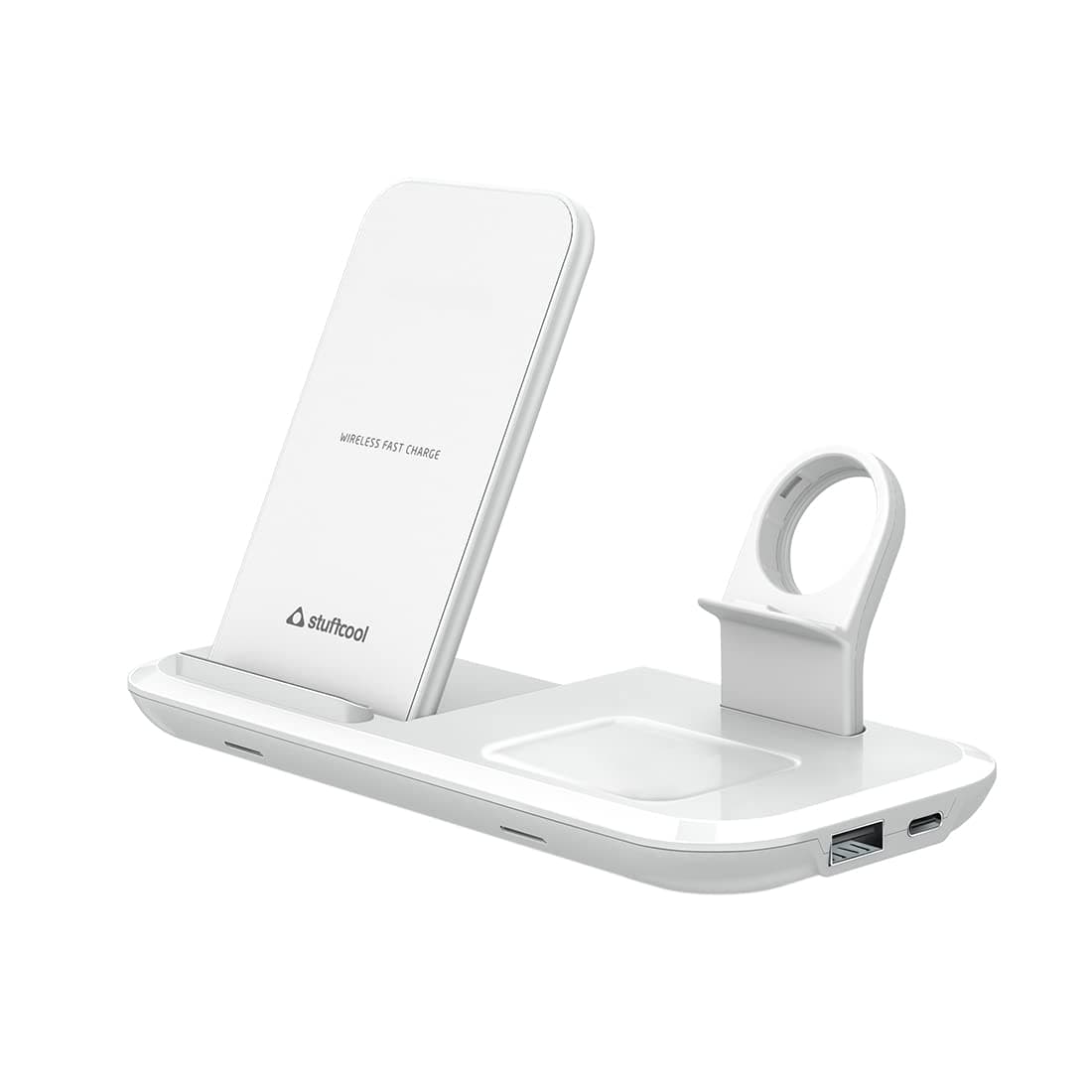 Stuffcool WC810 3-in-1 Wireless Charging Station for iPhones/samsungs, Apple Watch & airpods(